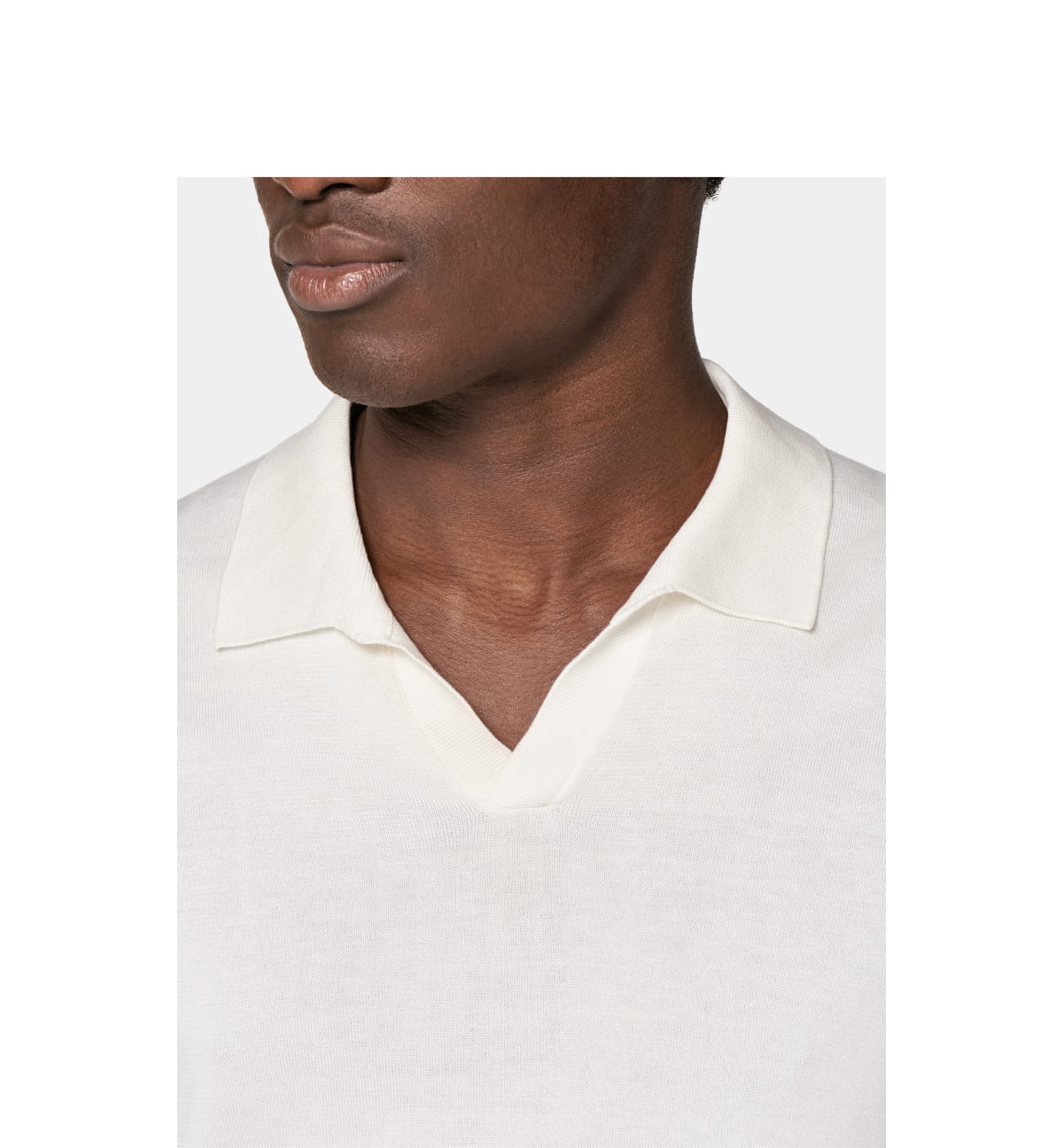 shop the buttonless polo
