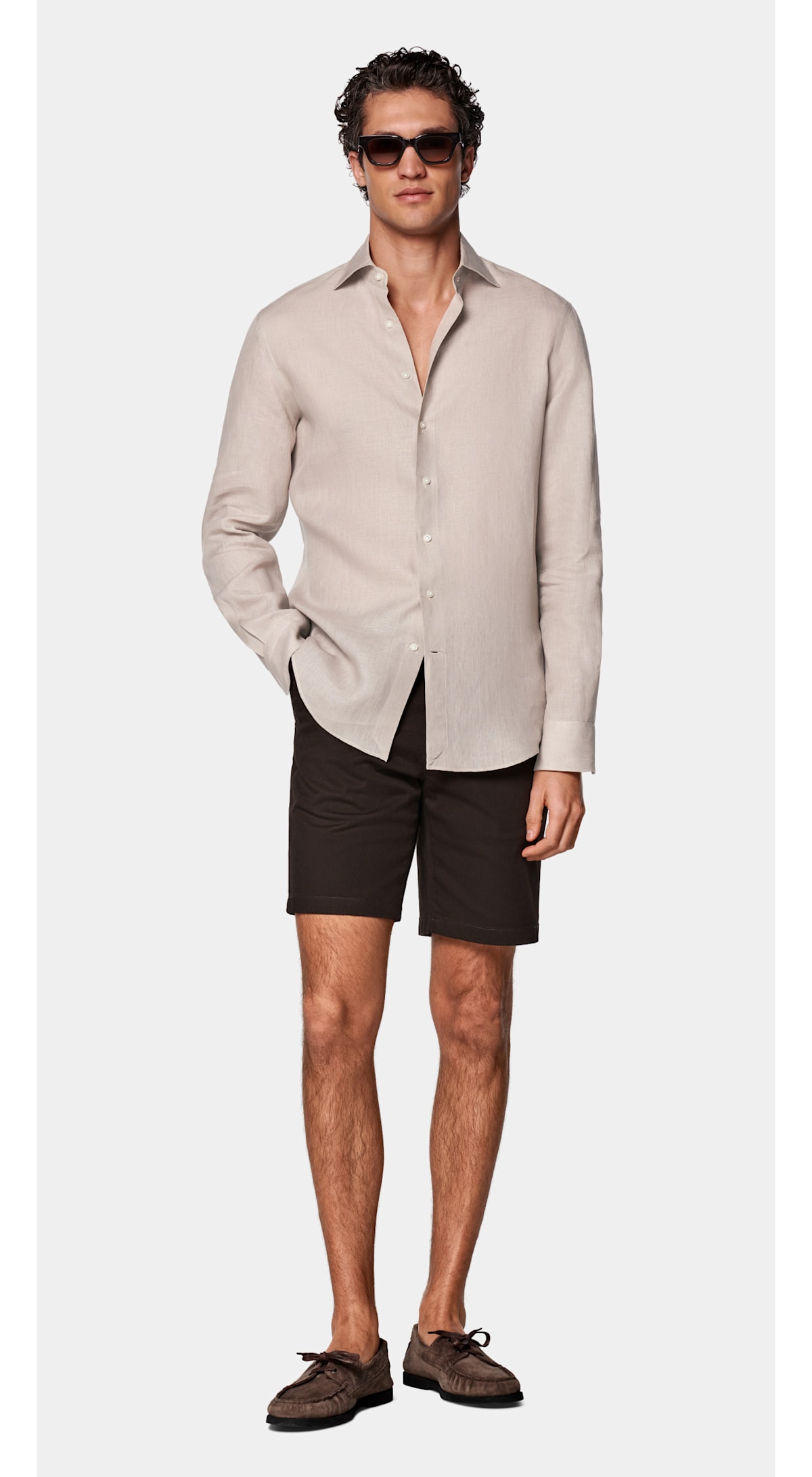 Brown chino shorts