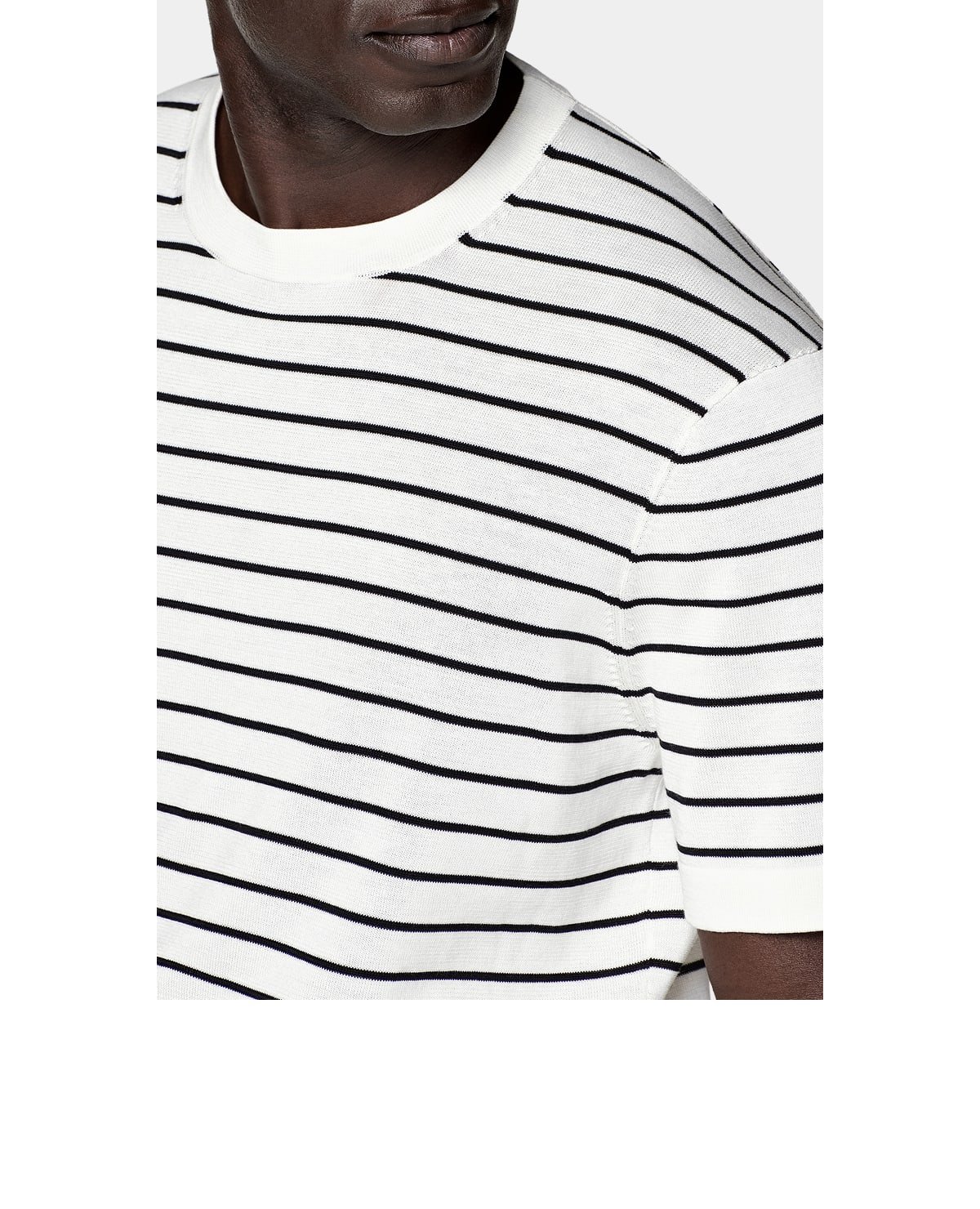 white striped crew