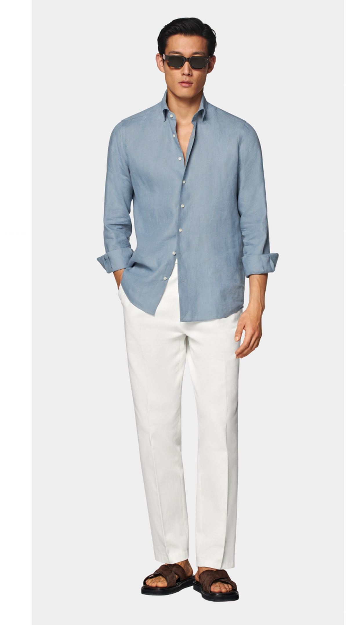 Mid blue shirt