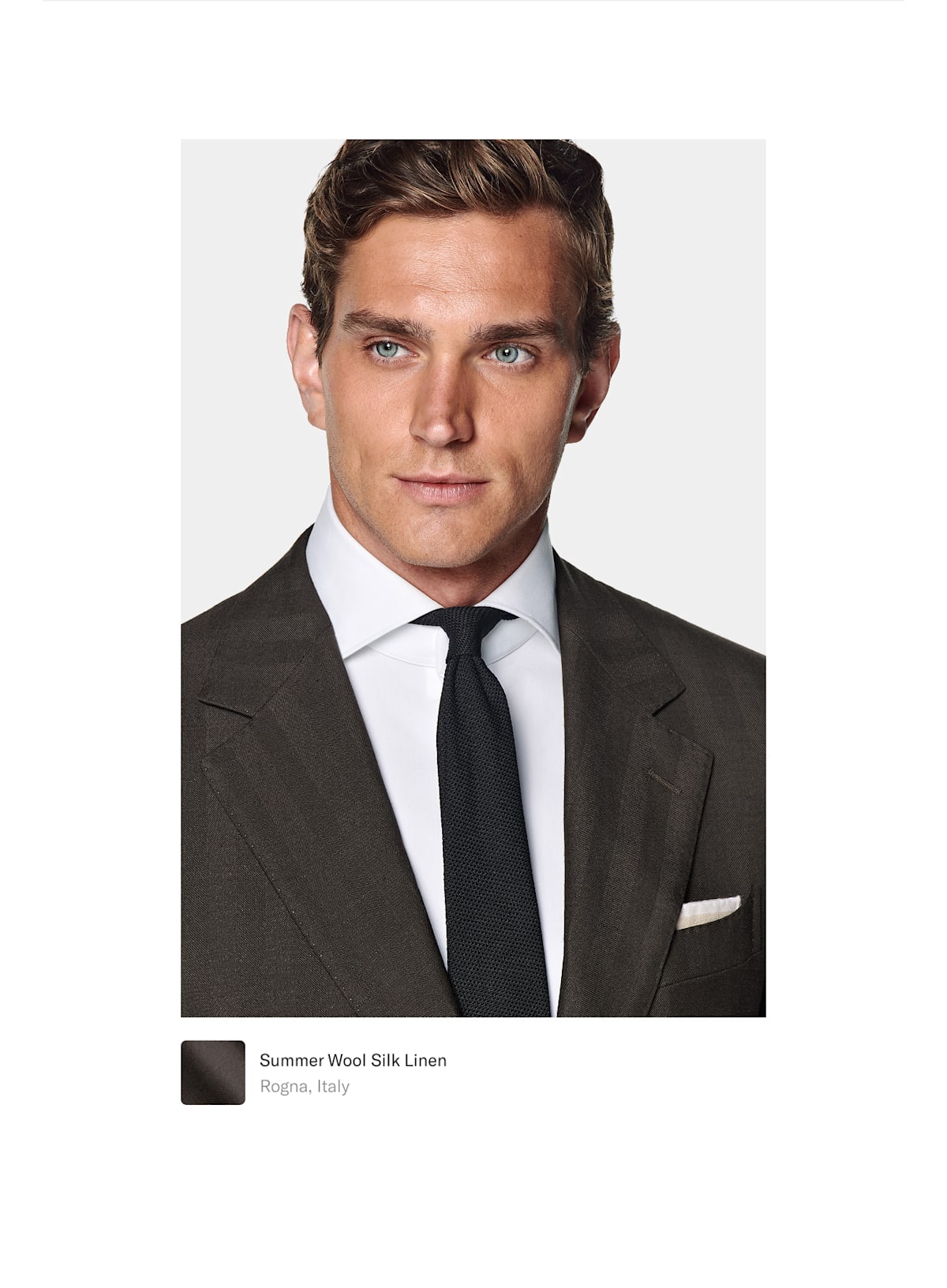brown suit
