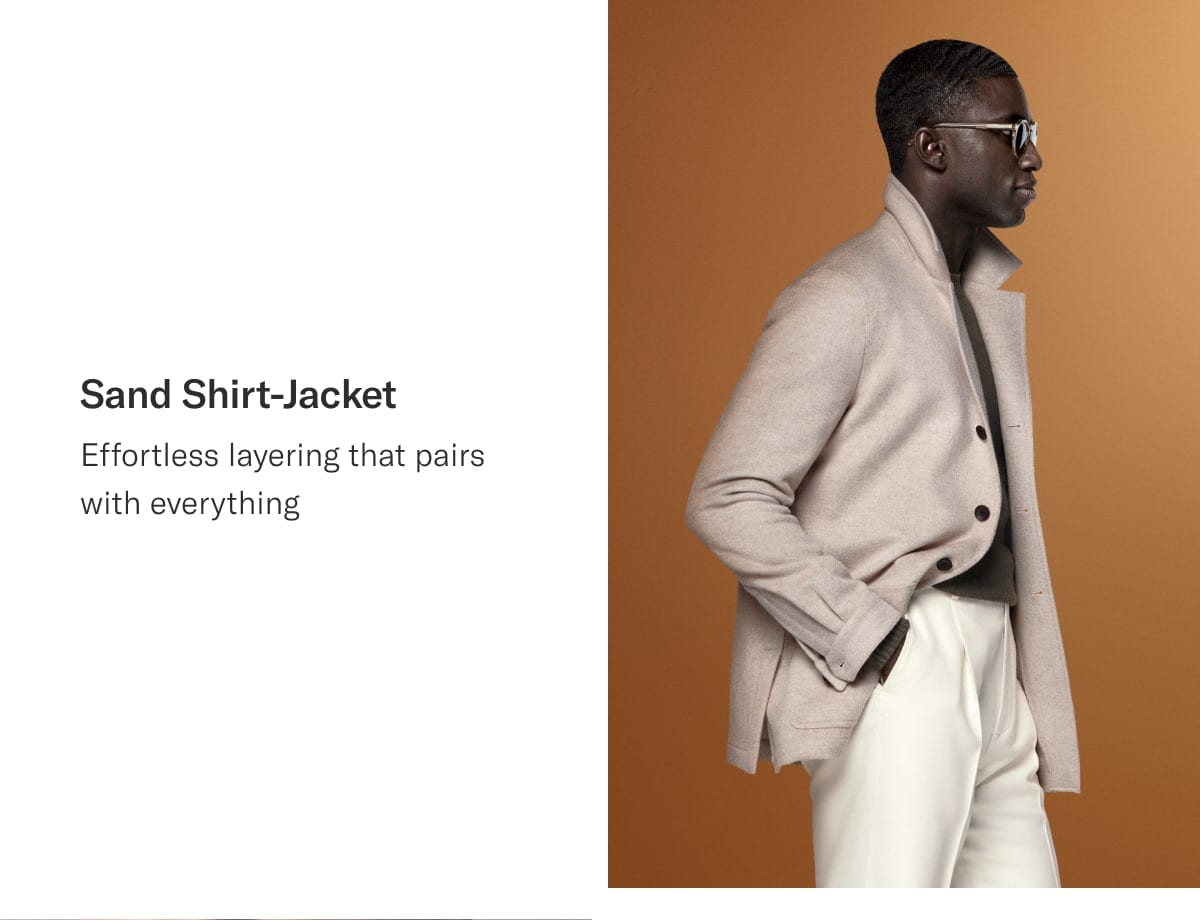 Beige shirt jacket