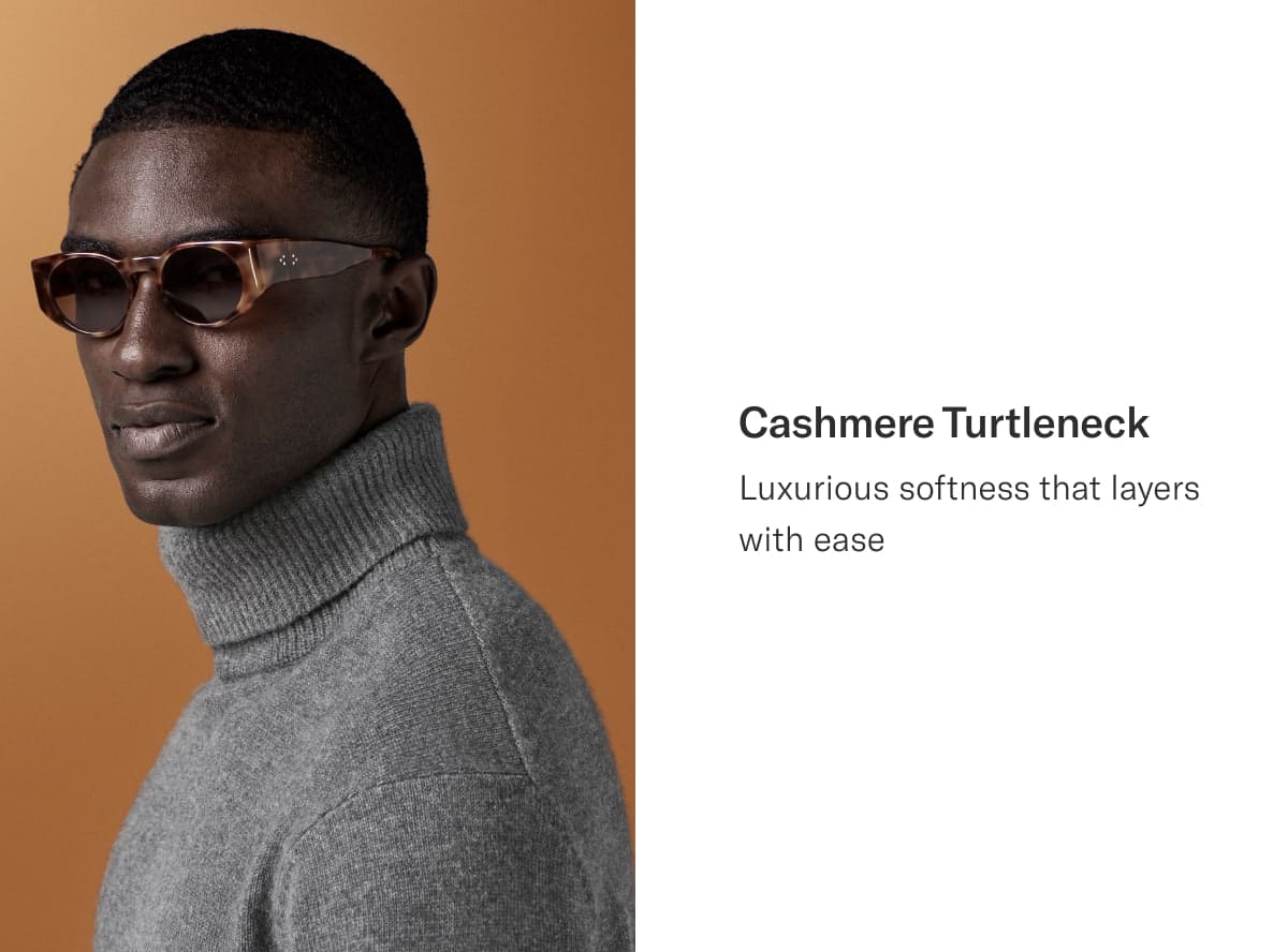 Grey cashmere turtleneck
