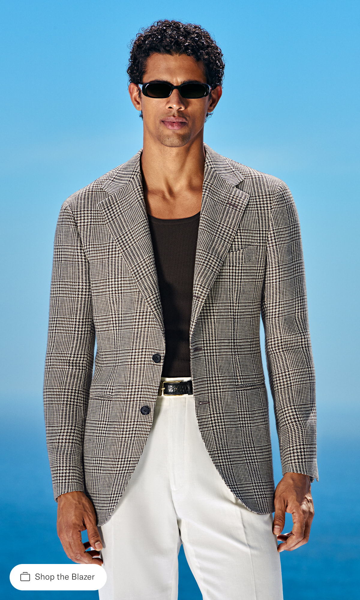 Checked blazer