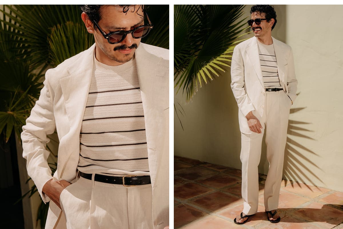 Beige suit