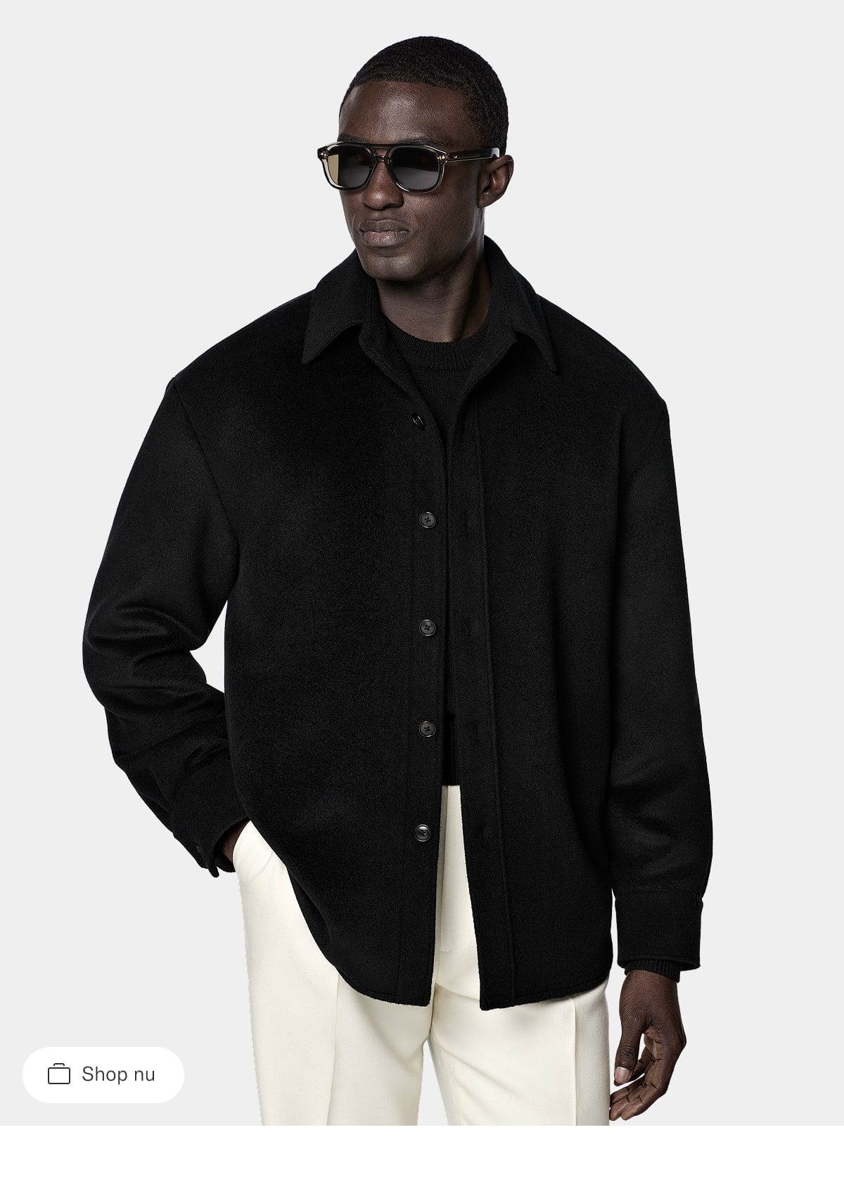 Black Wool Shirt